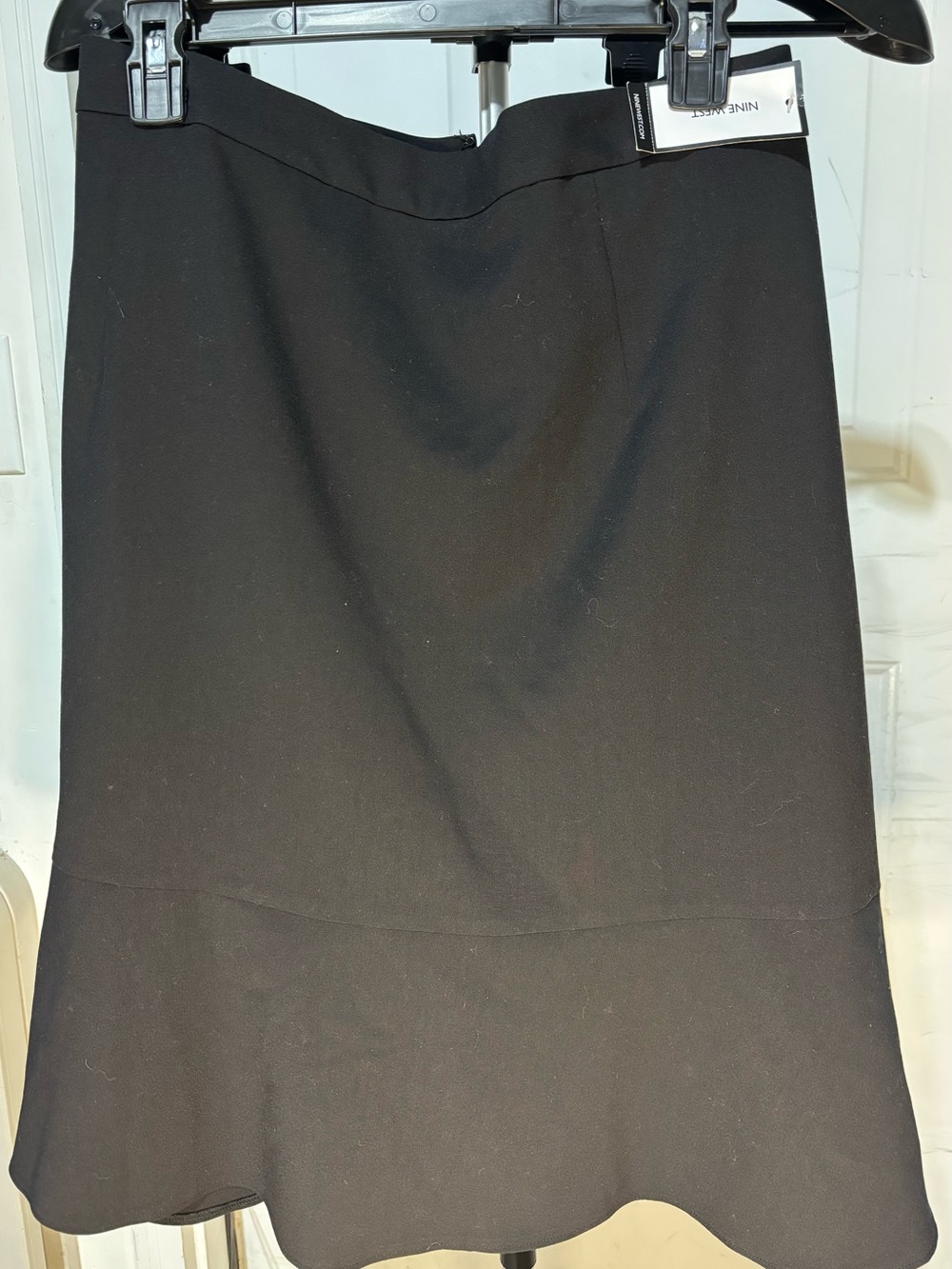 NWT‎ Nine West Women’s Black Flounce Hem Pencil Midi Skirt Plus Size 22W